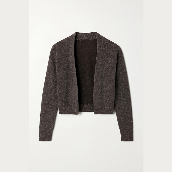 Premise studio Sweaters - Premise studio black shrug with silver metallic threading L